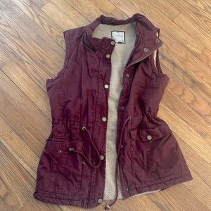 Burgundy vest